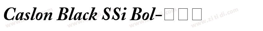 Caslon Black SSi Bol字体转换